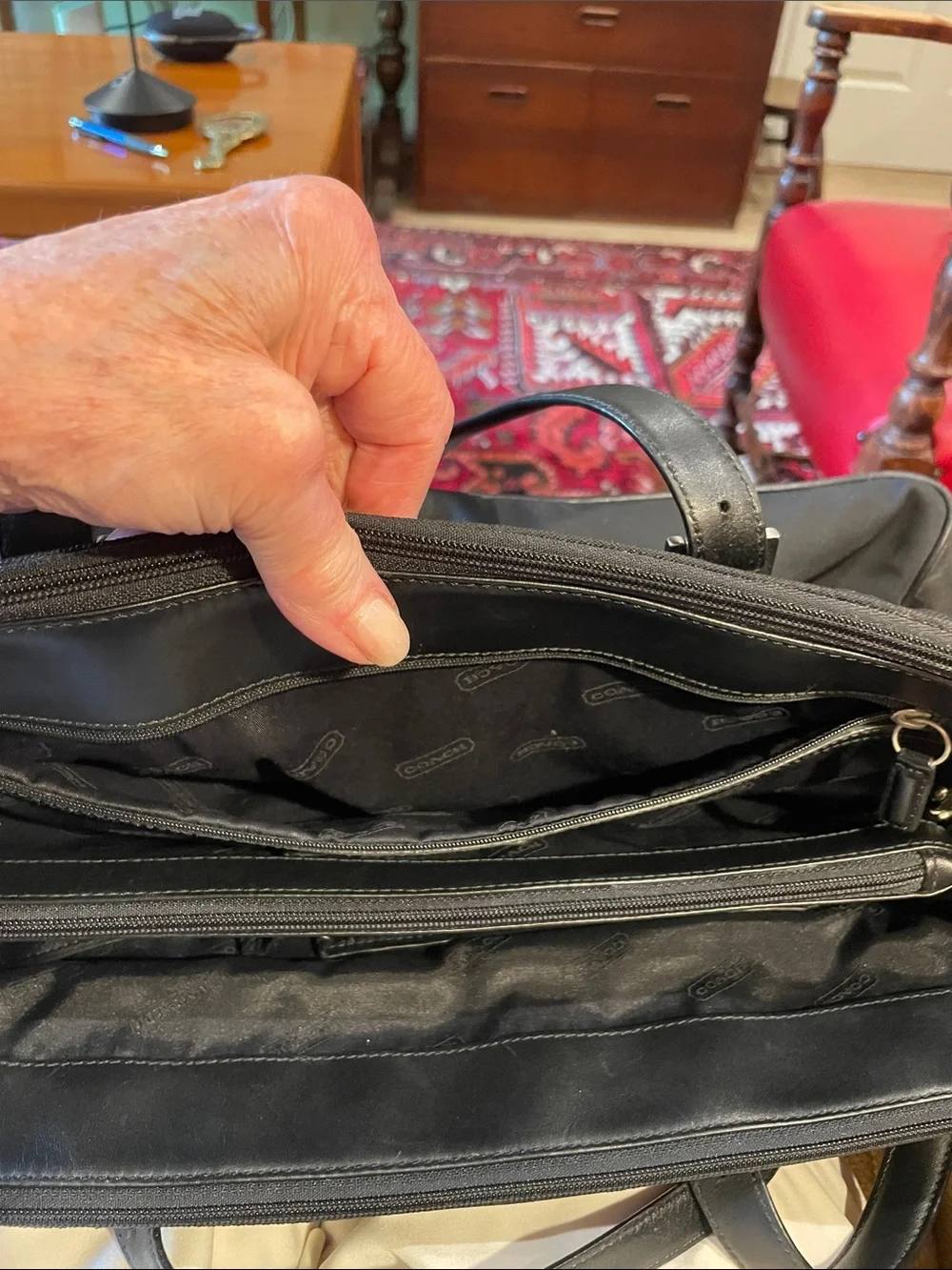 Men’s Coach Black Duffel